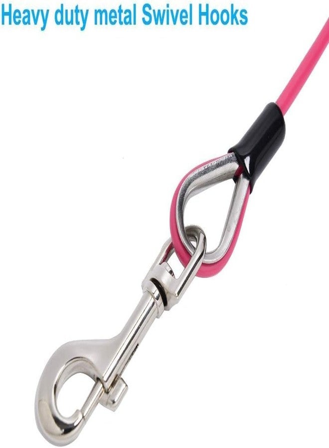 KittuPet Chew Proof Dog Leash,5 Ft Tie Out Cable with Non Detachable Short Dog Leashes Handle,Non Chew Cable Braided Cord Steel Training Dog Leash for Teething Puppies Small Medium and Large Dogs - Image 5